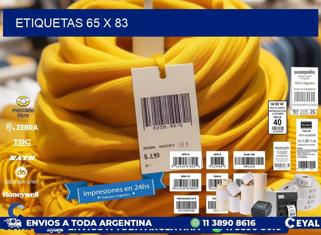ETIQUETAS 65 x 83