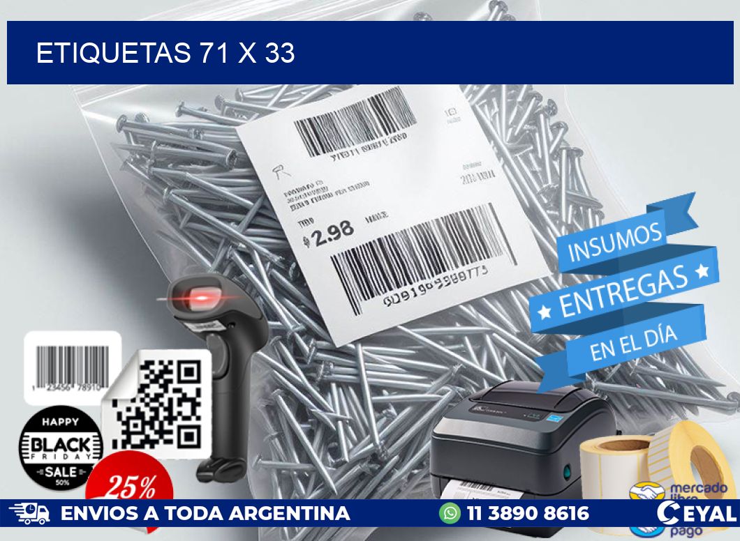ETIQUETAS 71 x 33