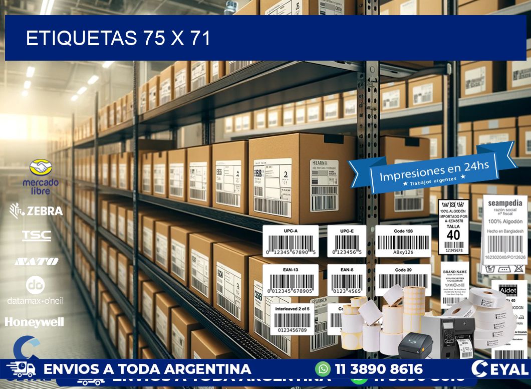 ETIQUETAS 75 x 71