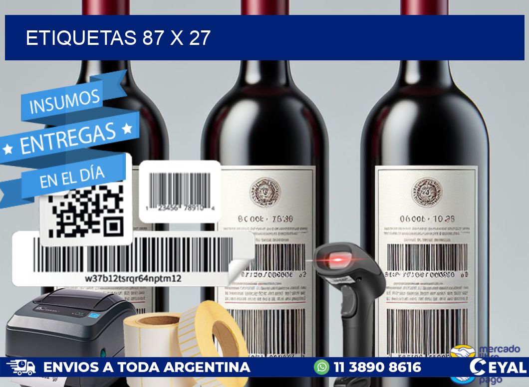 ETIQUETAS 87 x 27