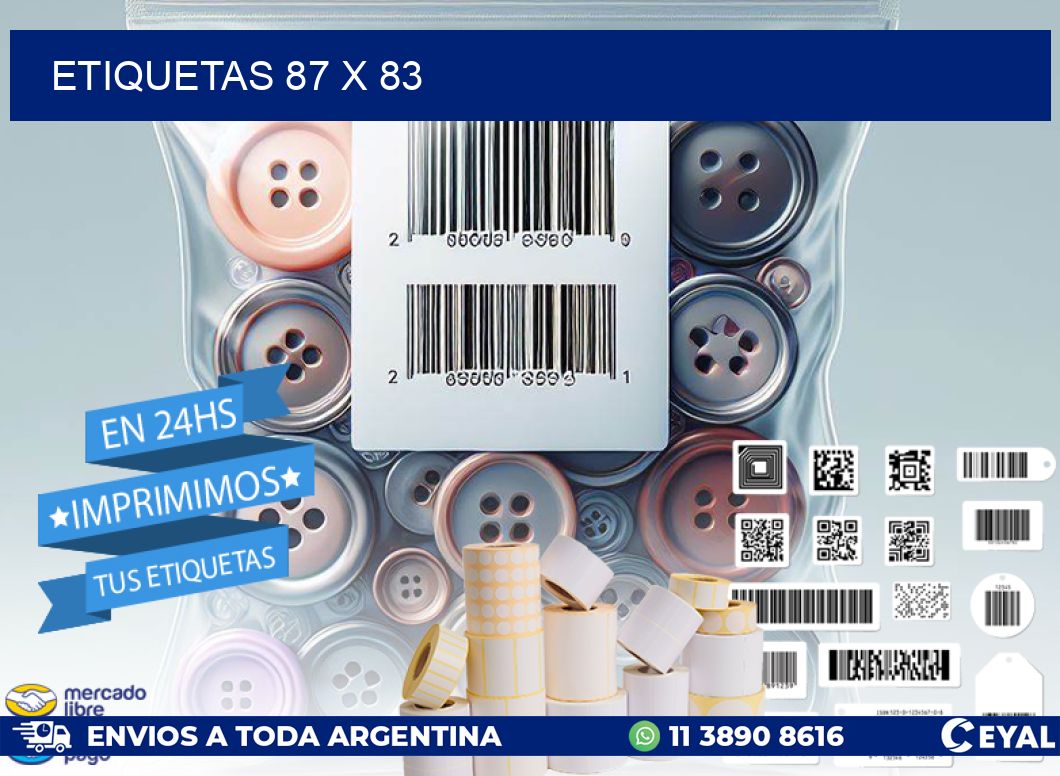 ETIQUETAS 87 x 83