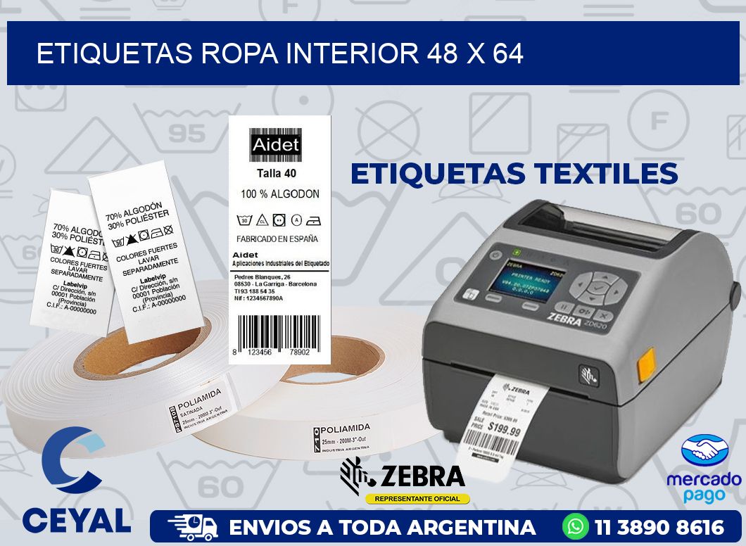 ETIQUETAS ROPA INTERIOR 48 x 64