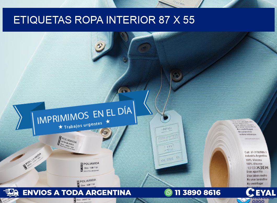 ETIQUETAS ROPA INTERIOR 87 x 55