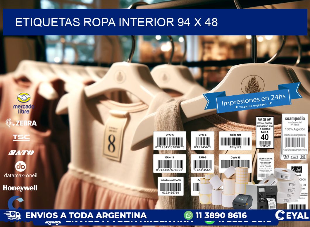 ETIQUETAS ROPA INTERIOR 94 x 48