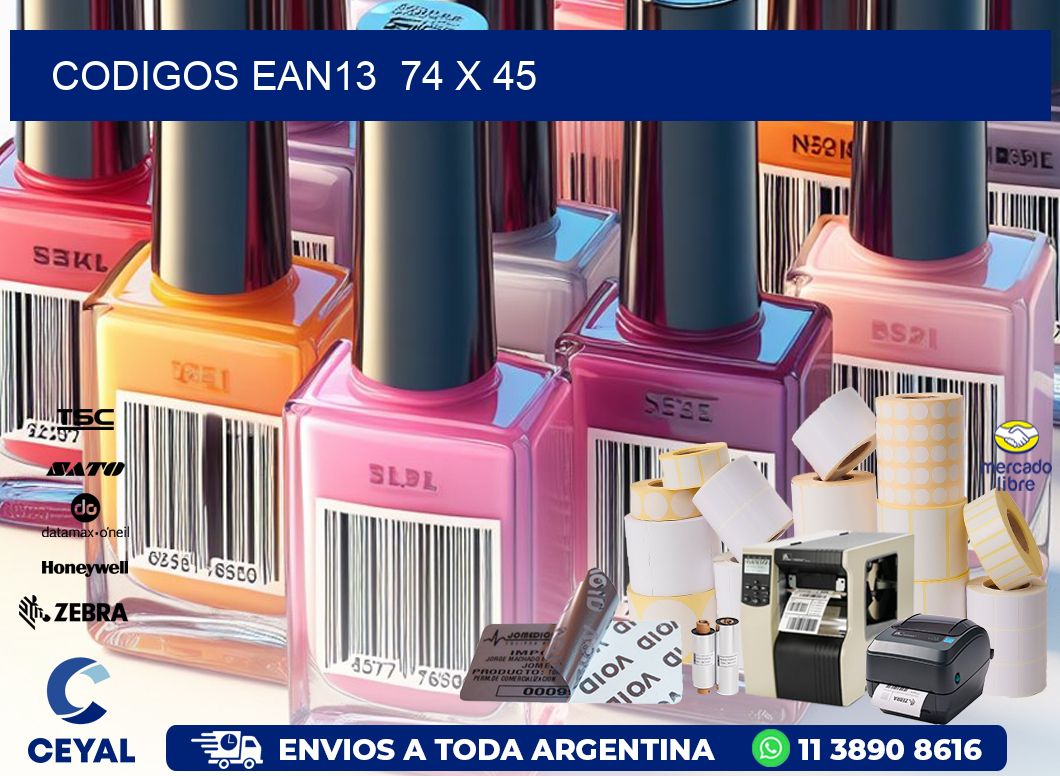 CODIGOS EAN13  74 x 45