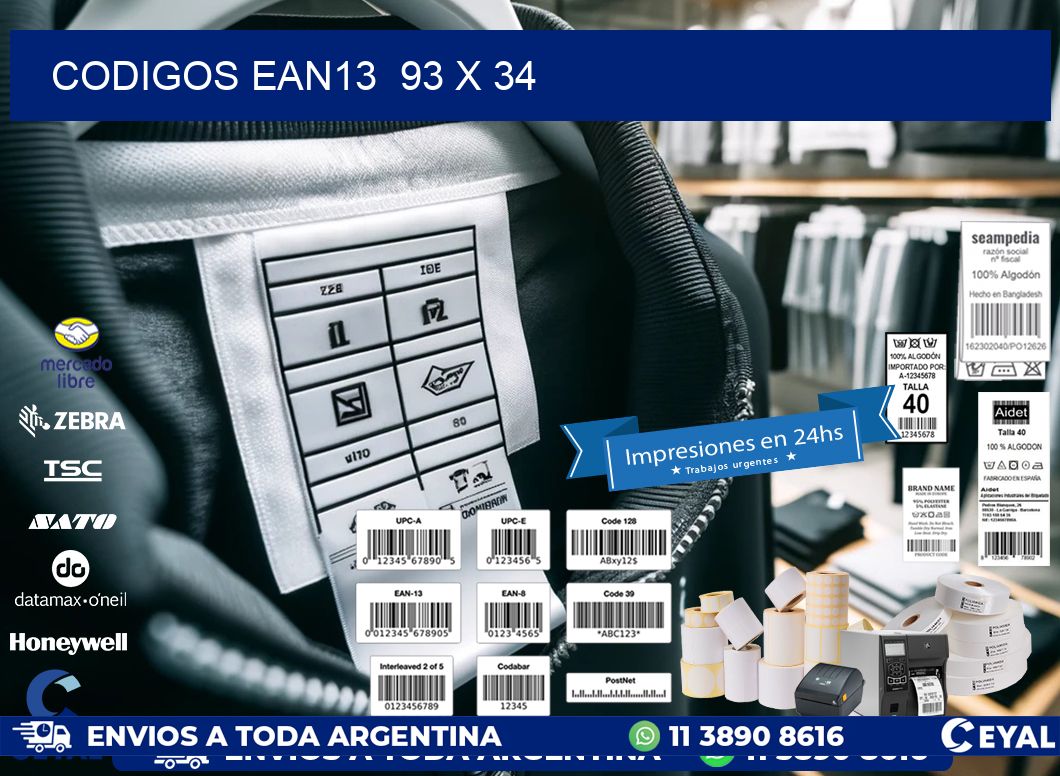 CODIGOS EAN13  93 x 34