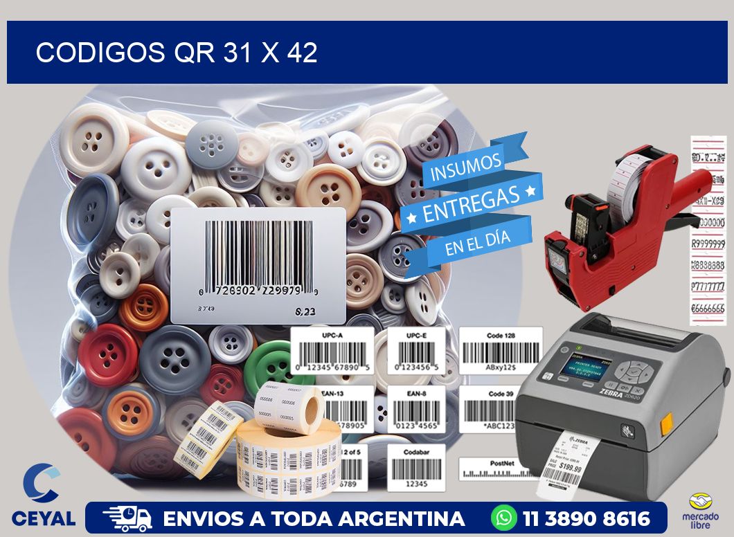 CODIGOS QR 31 x 42