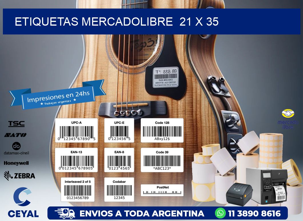 ETIQUETAS MERCADOLIBRE  21 x 35