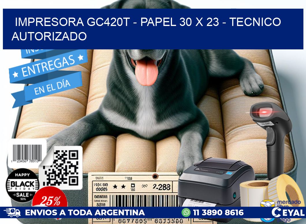 IMPRESORA GC420T - PAPEL 30 x 23 - TECNICO AUTORIZADO