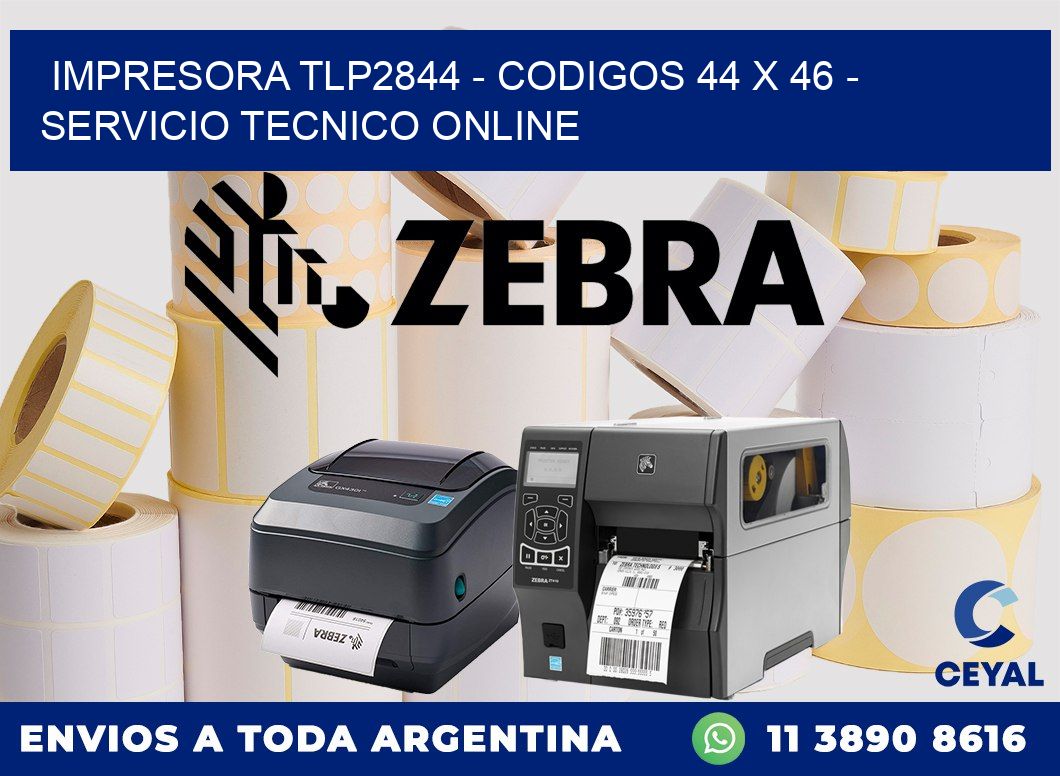 IMPRESORA TLP2844 - CODIGOS 44 x 46 - SERVICIO TECNICO ONLINE
