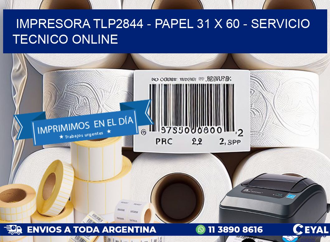IMPRESORA TLP2844 - PAPEL 31 x 60 - SERVICIO TECNICO ONLINE