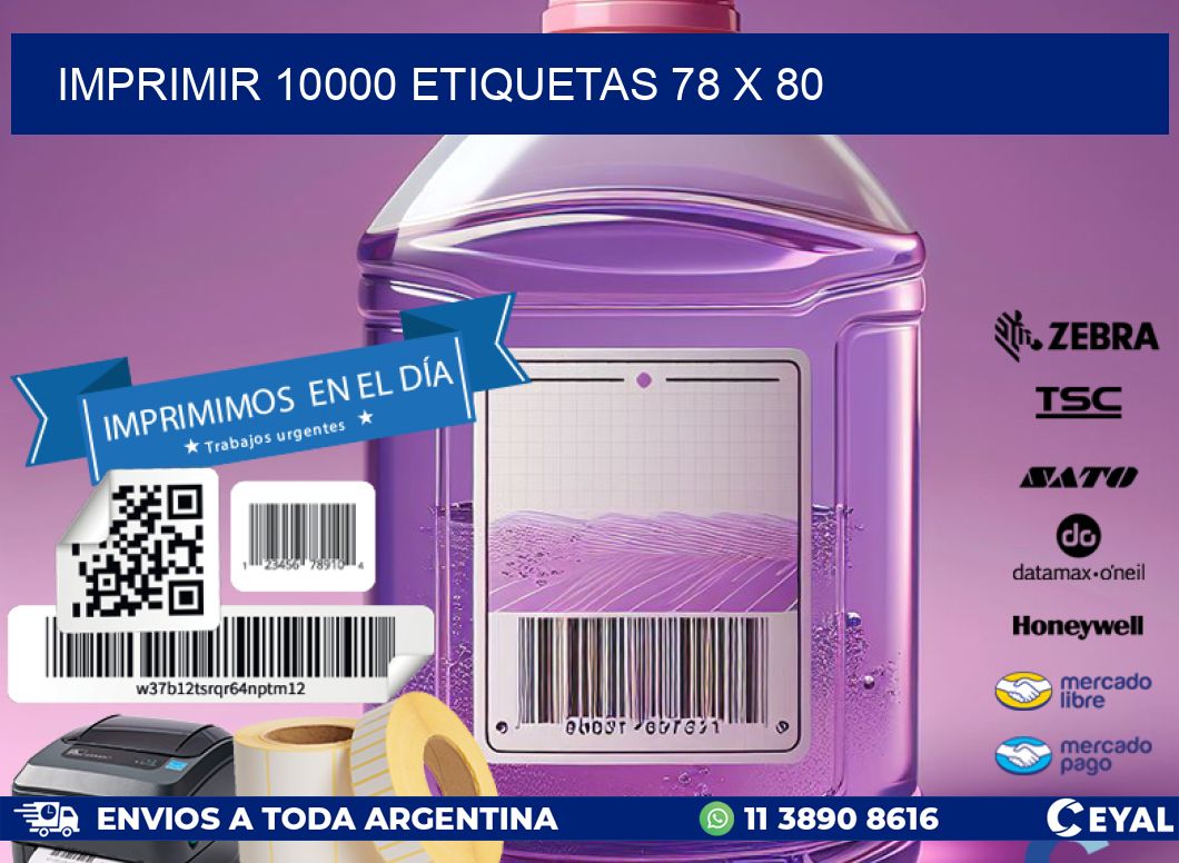 IMPRIMIR 10000 ETIQUETAS 78 x 80