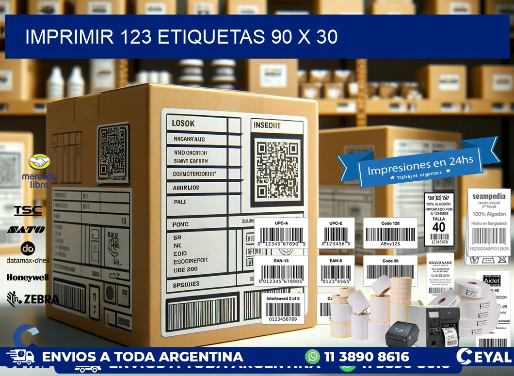 IMPRIMIR 123 ETIQUETAS 90 x 30