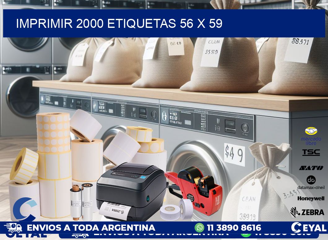 IMPRIMIR 2000 ETIQUETAS 56 x 59