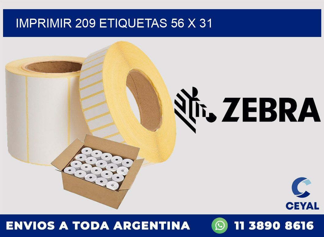 IMPRIMIR 209 ETIQUETAS 56 x 31