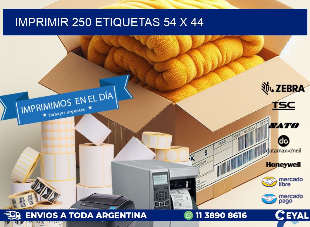 IMPRIMIR 250 ETIQUETAS 54 x 44