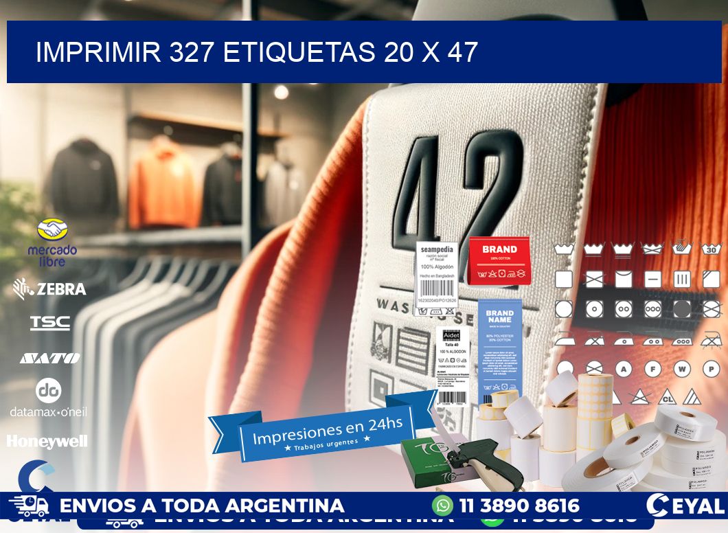 IMPRIMIR 327 ETIQUETAS 20 x 47