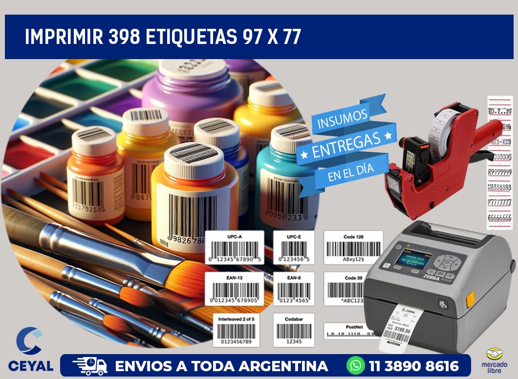 IMPRIMIR 398 ETIQUETAS 97 x 77