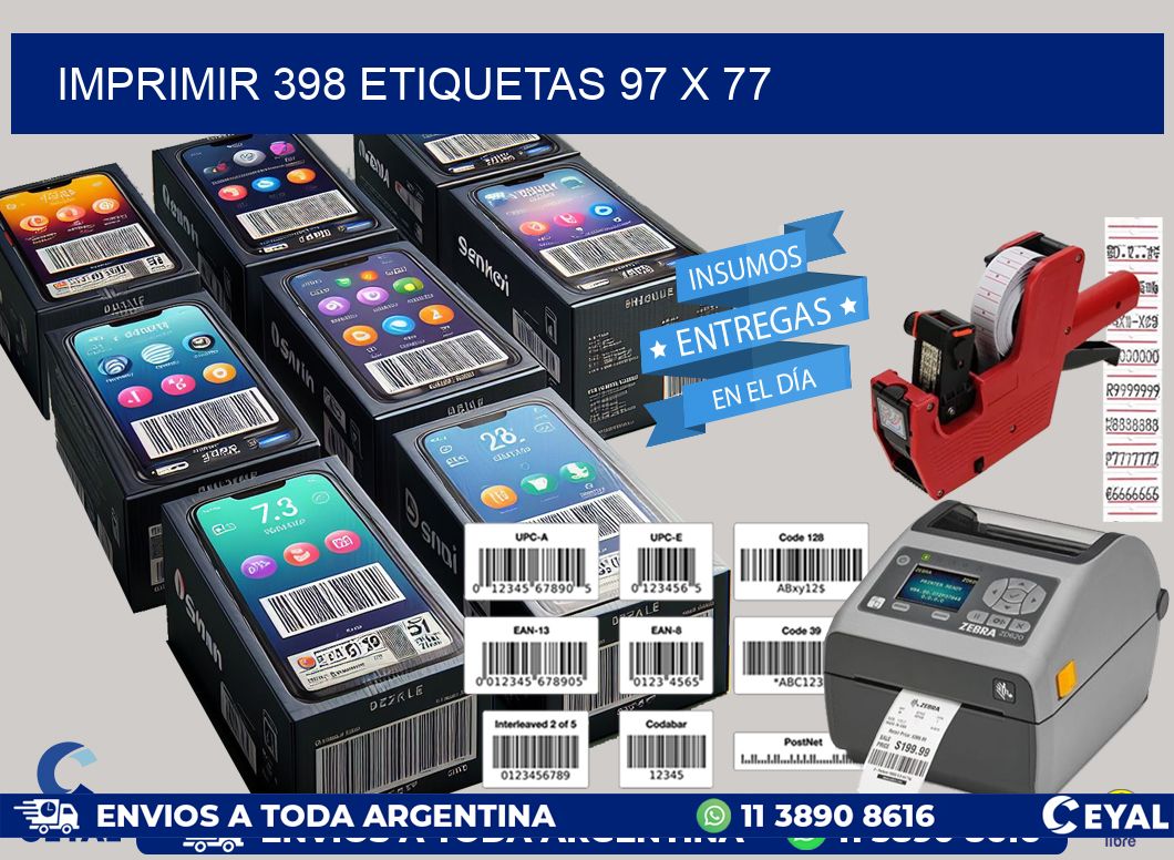 IMPRIMIR 398 ETIQUETAS 97 x 77