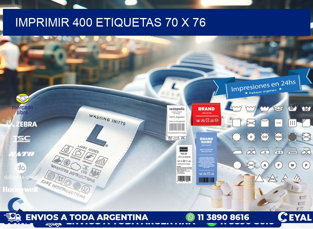 IMPRIMIR 400 ETIQUETAS 70 x 76