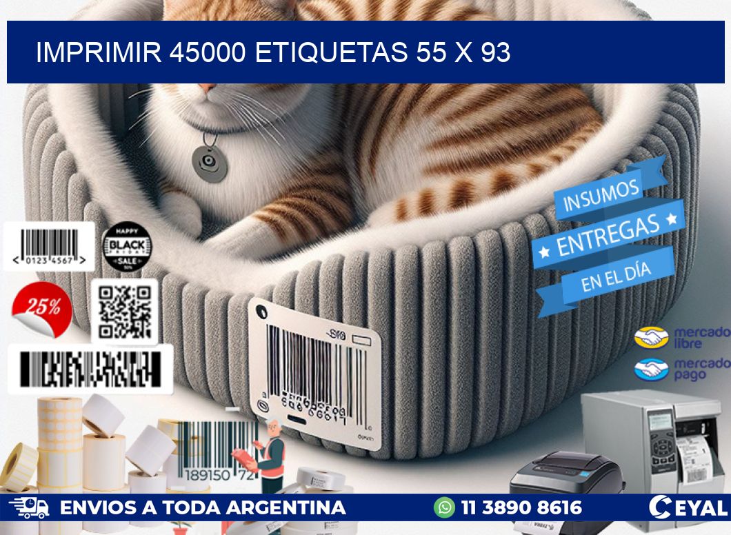 IMPRIMIR 45000 ETIQUETAS 55 x 93