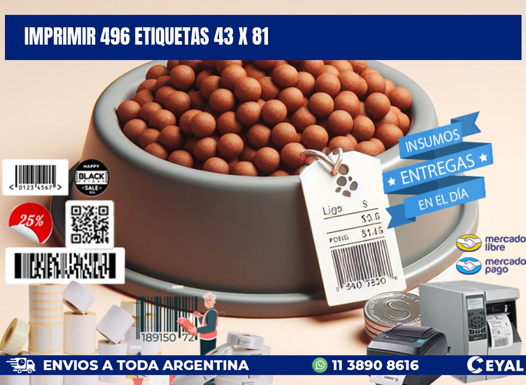 IMPRIMIR 496 ETIQUETAS 43 x 81