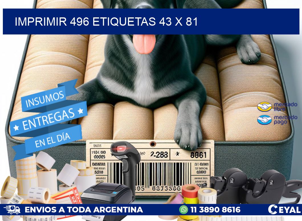 IMPRIMIR 496 ETIQUETAS 43 x 81