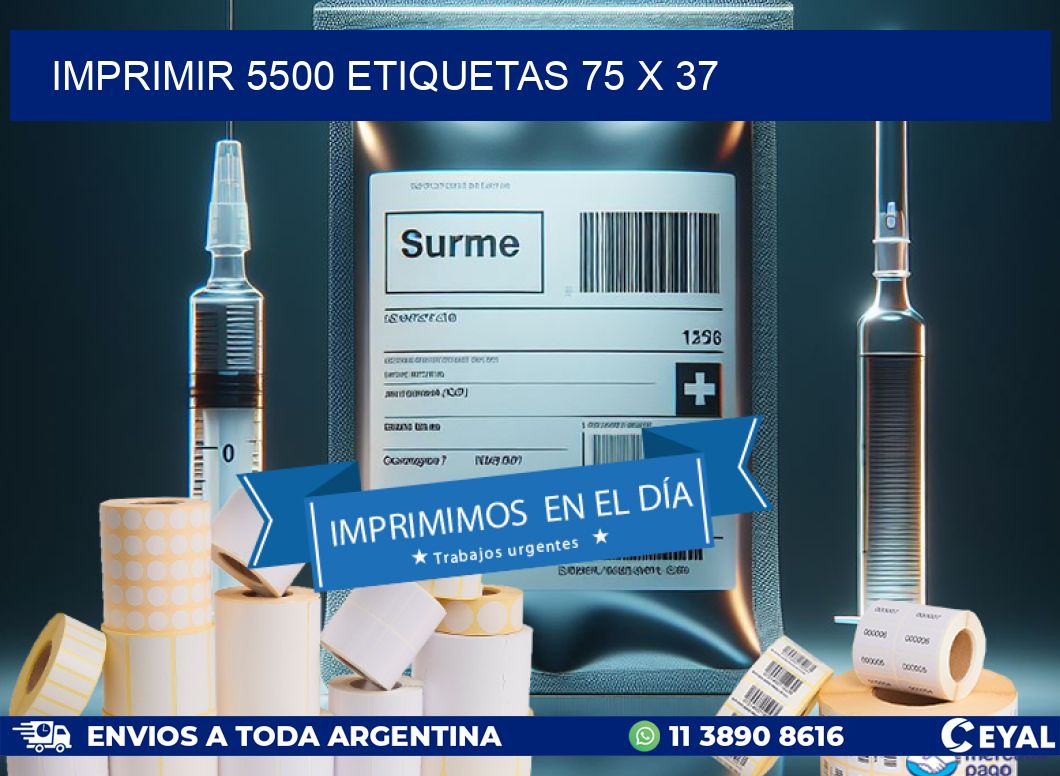 IMPRIMIR 5500 ETIQUETAS 75 x 37