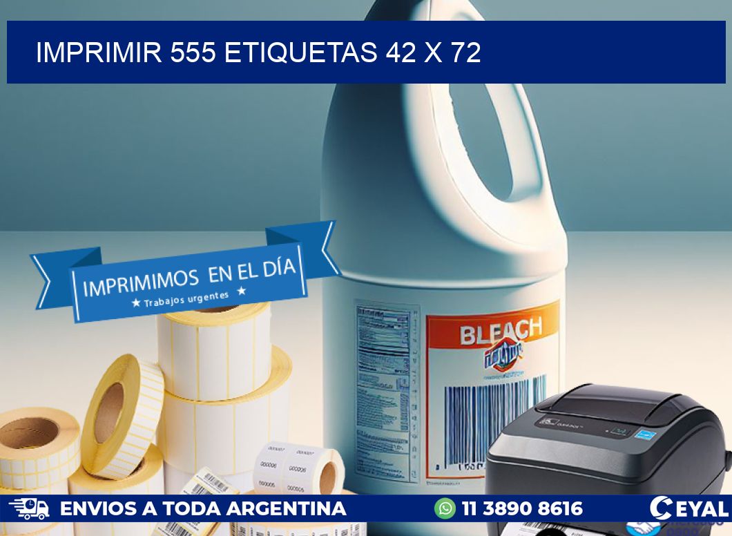 IMPRIMIR 555 ETIQUETAS 42 x 72