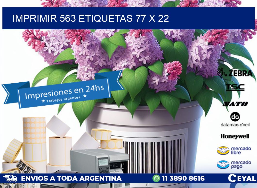 IMPRIMIR 563 ETIQUETAS 77 x 22