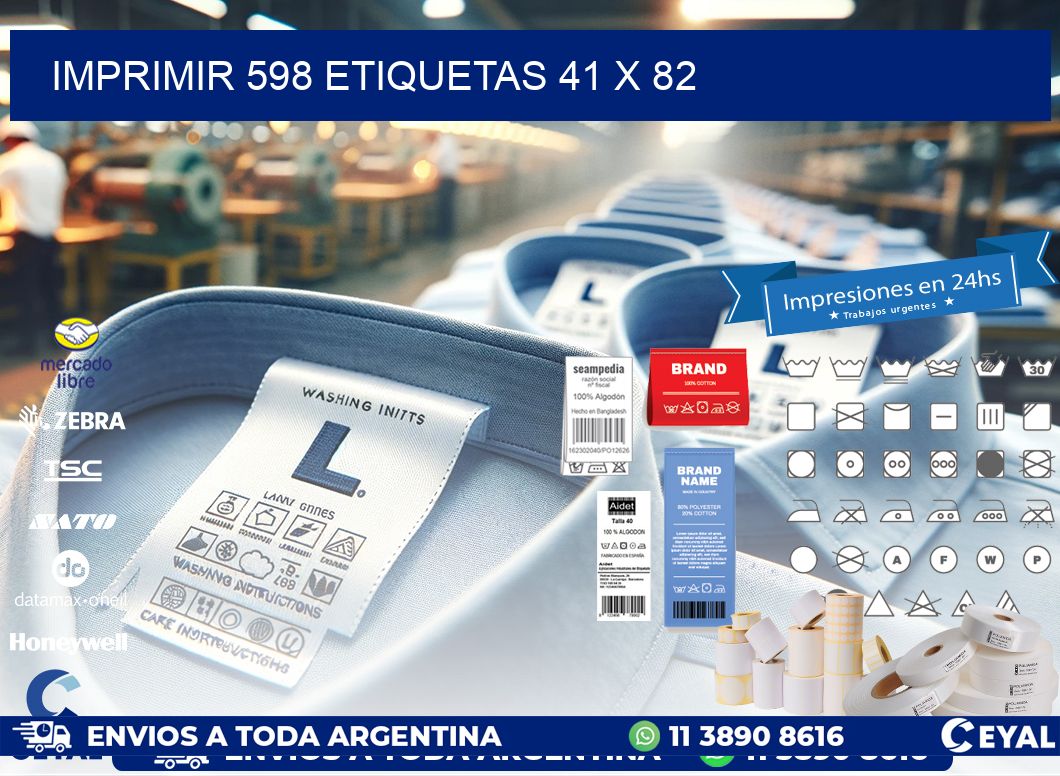 IMPRIMIR 598 ETIQUETAS 41 x 82
