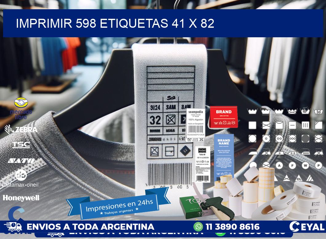 IMPRIMIR 598 ETIQUETAS 41 x 82