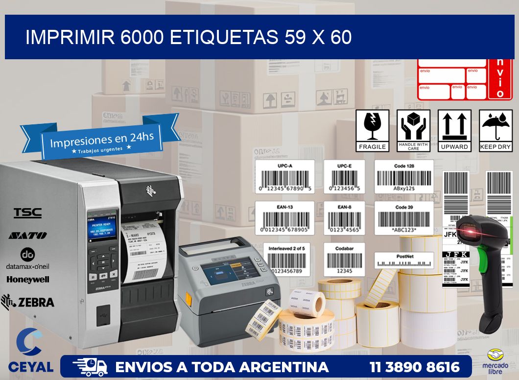 IMPRIMIR 6000 ETIQUETAS 59 x 60