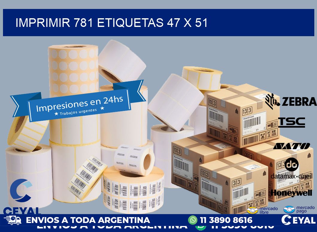 IMPRIMIR 781 ETIQUETAS 47 x 51