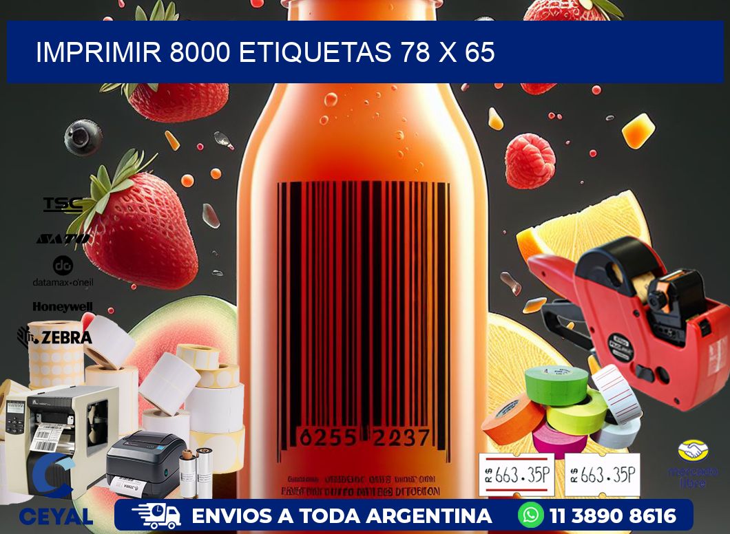 IMPRIMIR 8000 ETIQUETAS 78 x 65