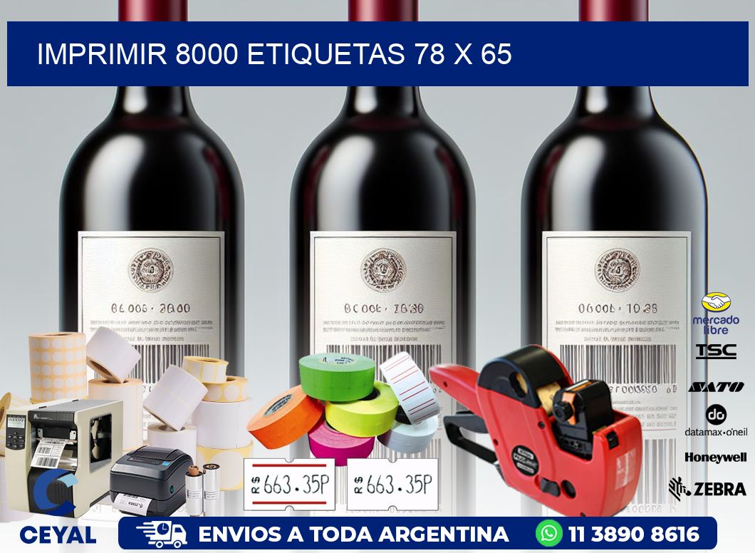 IMPRIMIR 8000 ETIQUETAS 78 x 65