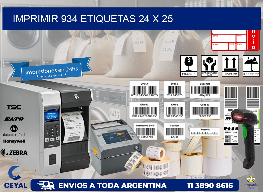 IMPRIMIR 934 ETIQUETAS 24 x 25