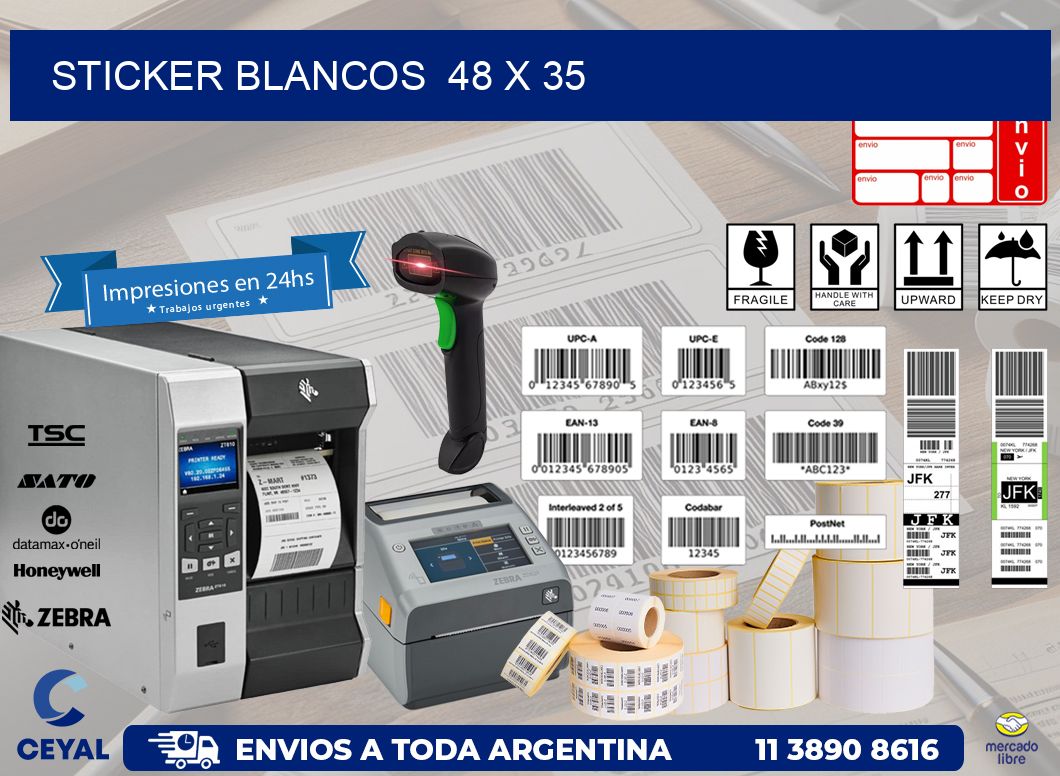 STICKER BLANCOS  48 x 35