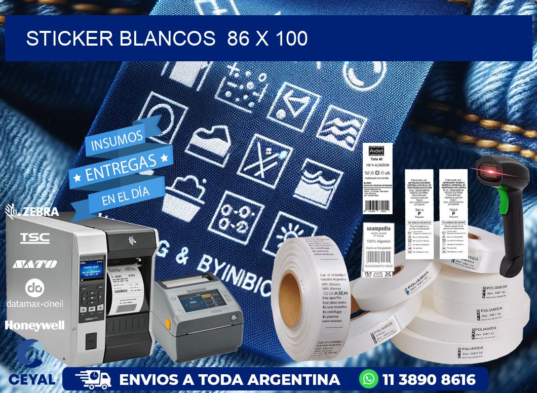 STICKER BLANCOS  86 x 100