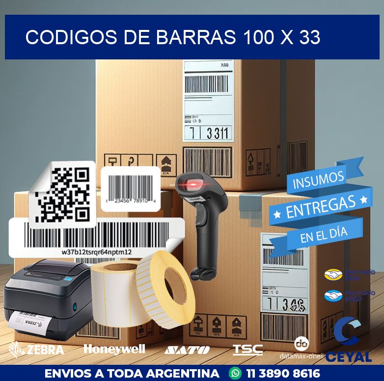 codigos de barras 100 x 33