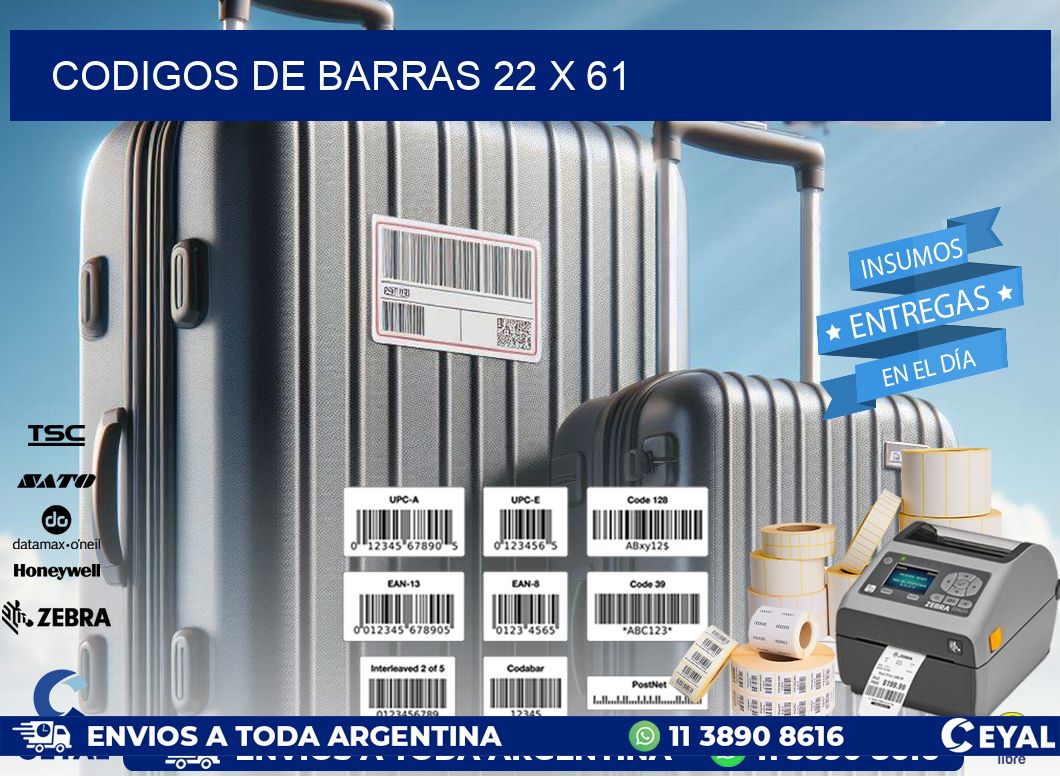 codigos de barras 22 x 61