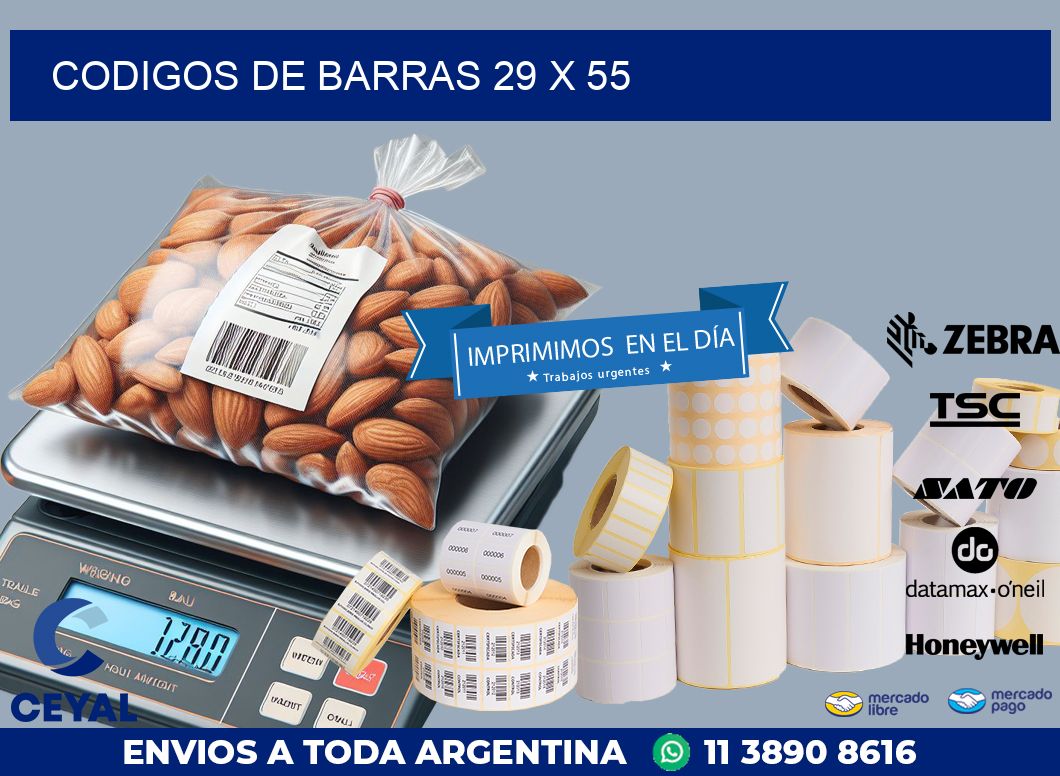 codigos de barras 29 x 55