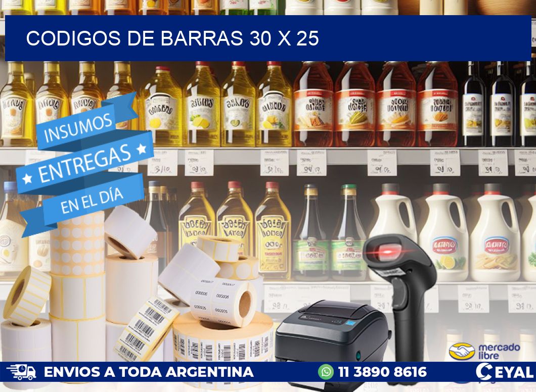codigos de barras 30 x 25