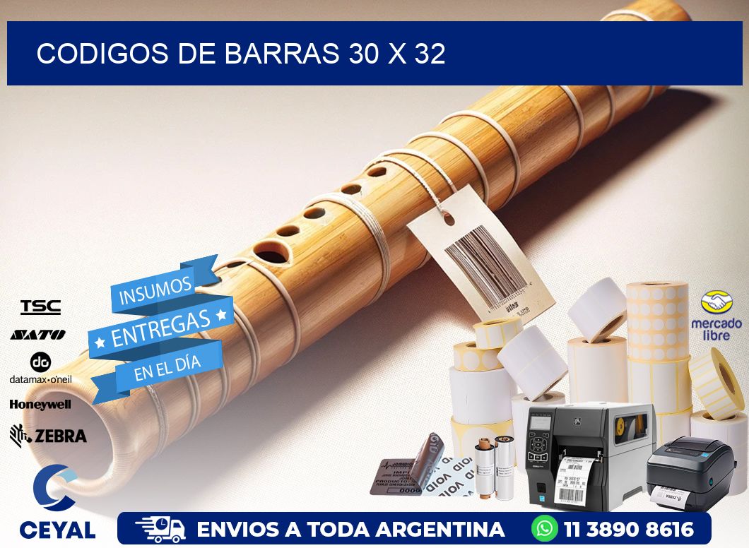 codigos de barras 30 x 32