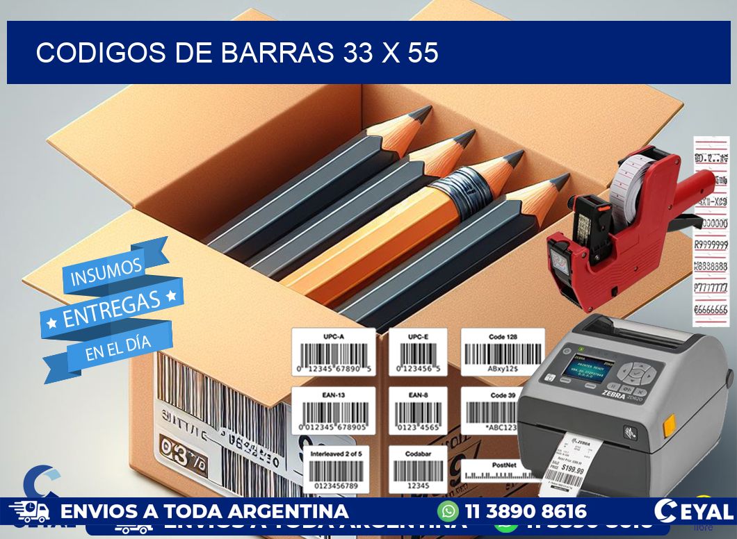 codigos de barras 33 x 55