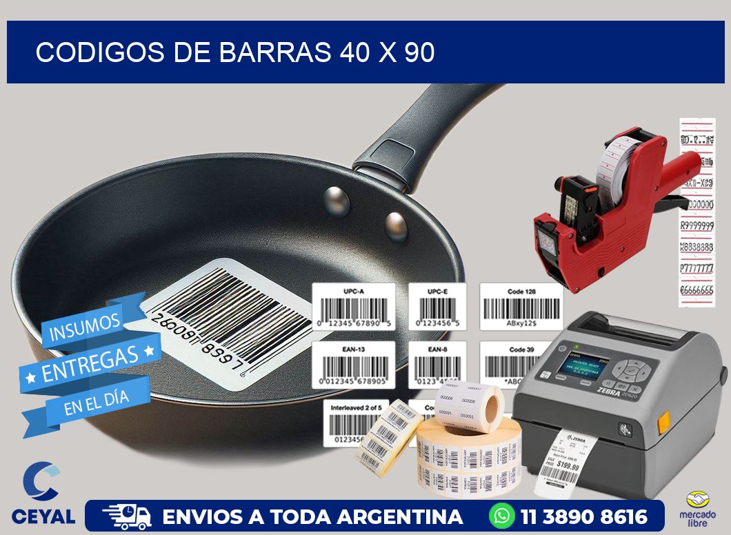 codigos de barras 40 x 90