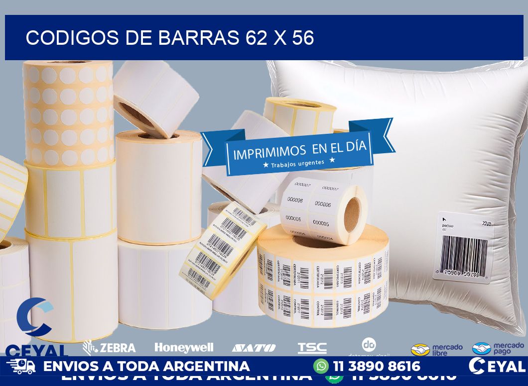 codigos de barras 62 x 56