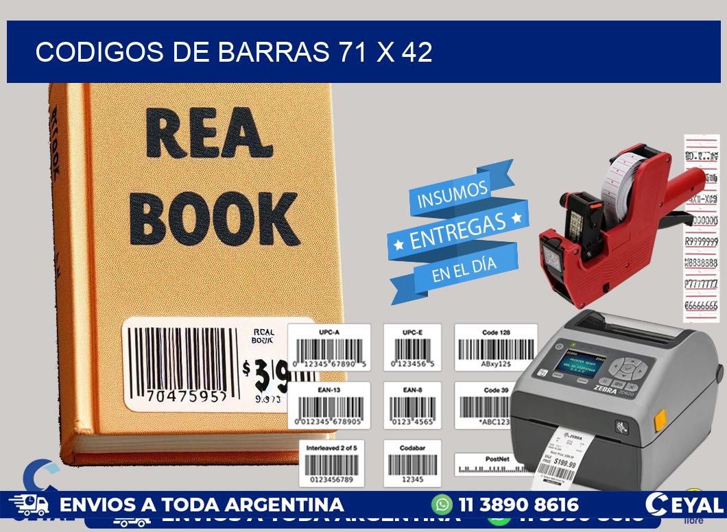 codigos de barras 71 x 42