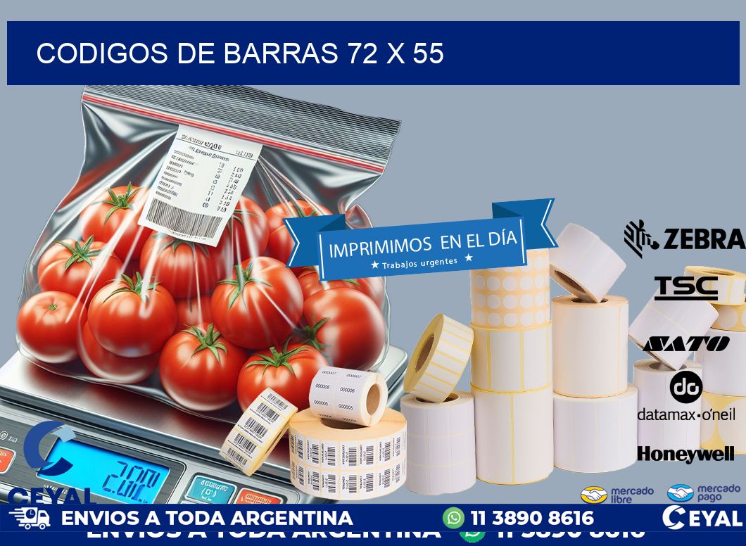 codigos de barras 72 x 55