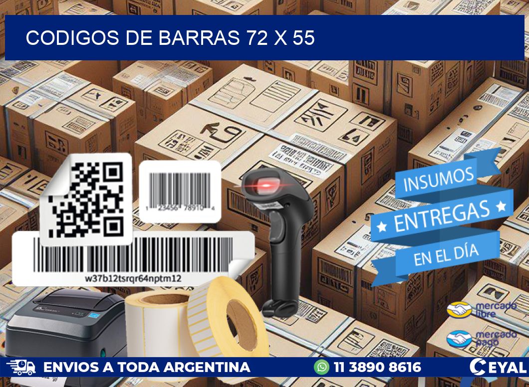 codigos de barras 72 x 55